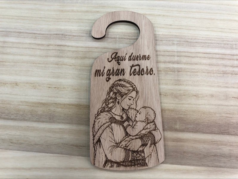 Cartel No Molestar Mamá Bebé , Aquí duerme mi gran tesoro